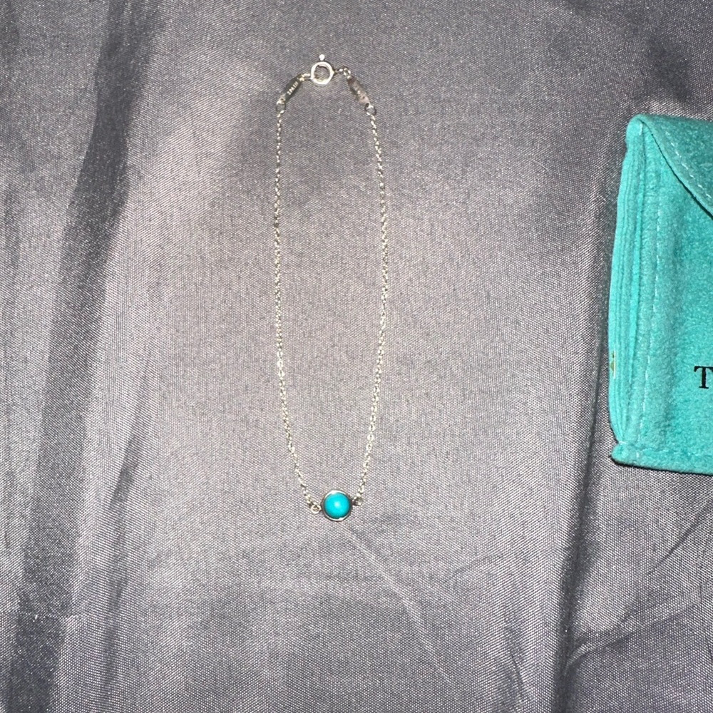 Tiffany & Co. Silver Bracelet with Turquoise Accent
